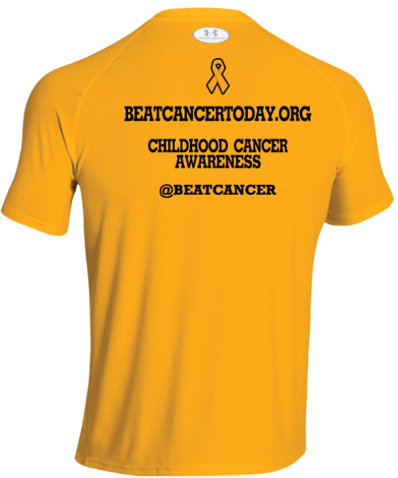 Gold and Black Beat Cancer Shirt - Back