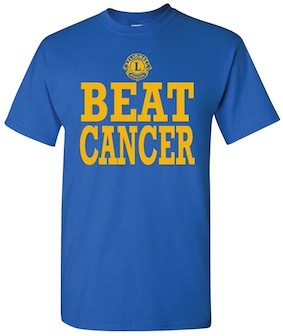 Lions Clubs Beat Cancer Shirt Front